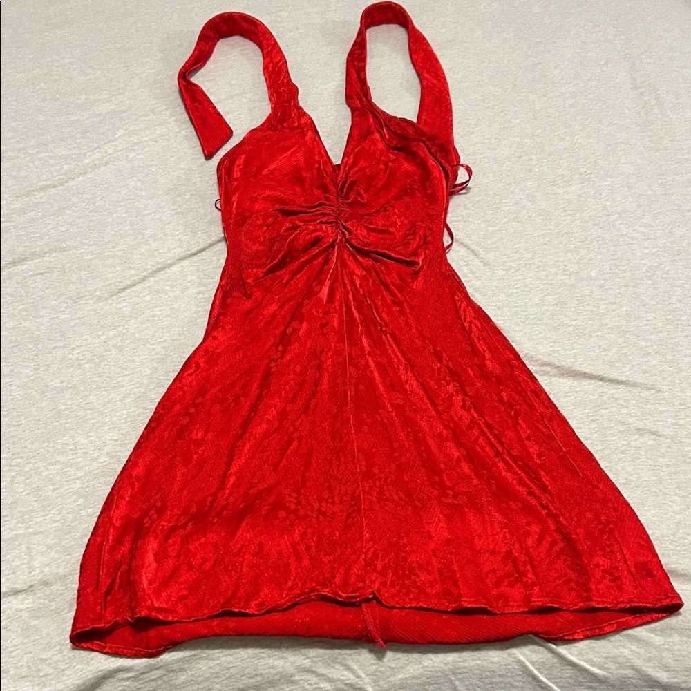 Zara Red Halter Dress